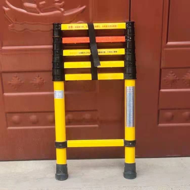 Insulation ladder fishing rod ladder telescopic ladder fibreglass electrician use insulation herringbone ladder bamboo joint ladder lifting power electrician ladder