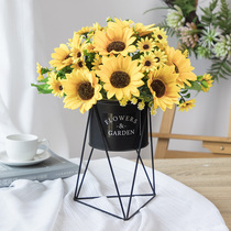 Sunflower living room fake flower Next to the TV coffee table decoration simulation decorative flower TV cabinet placed on both sides