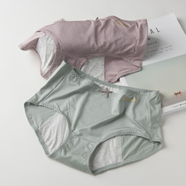 Underpants women cotton bronzing raw pants menstrual period anti-leakage female middle waist girl raw cotton breifs women