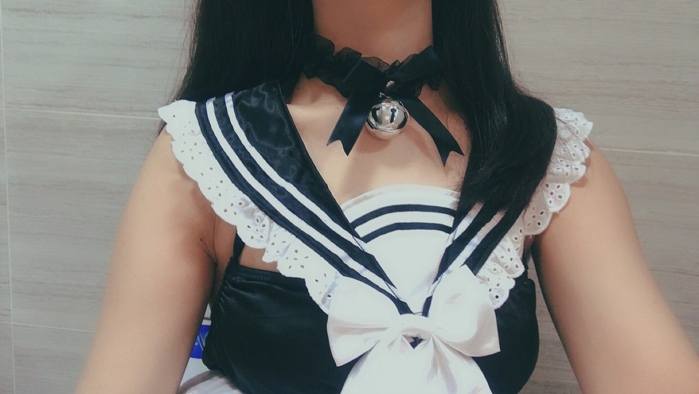 七了个三 海军风少女睡衣套装看买家秀Kanmjx.com简约黑白制服软妹吊带睡衣四件套