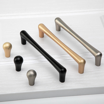 Modern minimalist cabinet door gold handle wardrobe cabinet drawer Nordic single hole cabinet handle Gold brushed handle