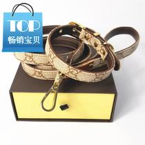 Old flower classic pet m object collar skin leash rope set walking dog artifact pet supplies New