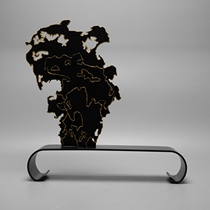 Modern New Chinese Creative Iron Art Cast Iron Handicraft Pendulum Model Room Xuan Guan TV Cabinet Door Hall Adornment