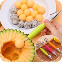 Ball digger digging fruit ball spoon set multifunctional dragon fruit watermelon digging ball spoon platter plate tool carved artifact