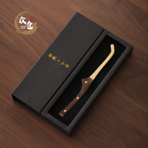 Tea clip copper Wood kung fu tea accessories supplies high grade non-slip tea ceremony tea tea drinking tools tea cup clip tweezers