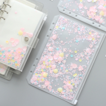 Yemipu creative loose-leaf A5 A6 zipper insert bag hand account book photo album DIY hand account decoration flash sequins
