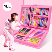 Yuliang childrens watercolor pen can be washed 24 colors kindergarten baby brush gift box 36 color Primary School students painting tools 12 color painting set art school supplies 48 color painting pen color pen