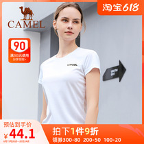 Camel Womens Dress Short Sleeve T-shirt Woman 2022 Summer Tide Clothes Loose Half Sleeve Sports Outdoor Blouse slim fit