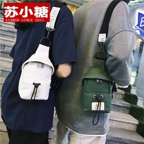 Shoulder Bag ins tide small backpack female hip hop personality casual canvas shoulder bag sports men chest bag Tide brand