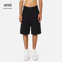 The AMI men-and-woman classic designer cotton solid colour low-rise Bermuda shorts