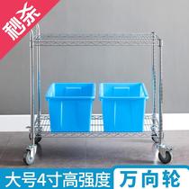 Electronic factory workshop anti-static turnover truck material rack e-commerce sorting truck warehouse c picking truck double-layer hand push