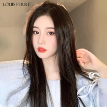 Lace no trace in the eight-character bangs wig female summer hair real hair full-person hair can tie the ball head simulation headgear