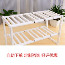 Stainless steel retractable lower sink containing 2 shelves New products Utility frame Cupboard Storage Pan Racks stand down
