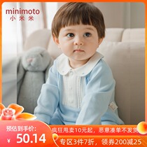 Millet rice autumn and winter New Baby Jumpsuit baby lapel climbing clothes spring and autumn newborn baby ha clothing warm