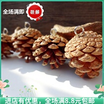 Natural pine cones dried flowers American pine cones pine tower ornaments Christmas window decoration photography props Home decoration DIY