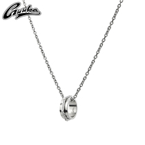 GUUKA Tide brand hexagonal ring couple necklace ins niche design new diamond hip hop pendant necklace