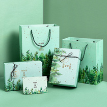 Creative gift bag greeting card hand gift box set birthday holiday gift bronzing packaging box empty box