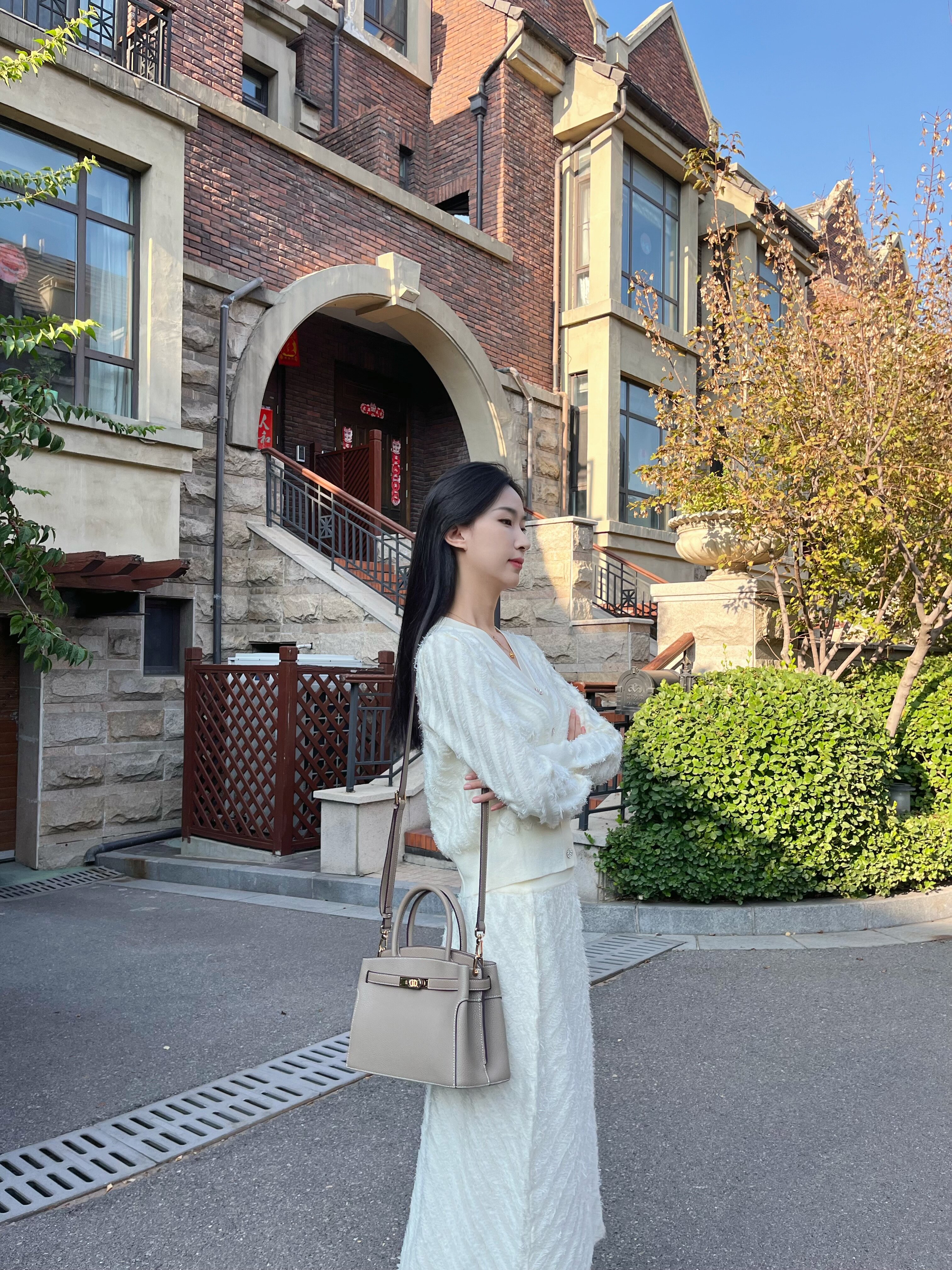 百丽鎏金岁月凯莉包 质感牛皮高级耐磨 大容量通勤 妈妈包婚包两用