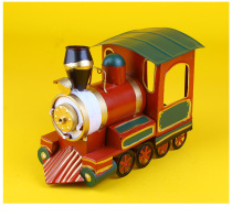 Steam Train Model Retro Swing Piece Creative Iron Sheet Fire Head Restaurant Shop Window Shooting Decoration Display Props