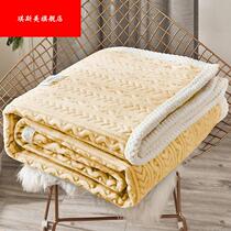 The manufacturer directly supplied 3D Cedlevel blanket thickening multi - functional double layer was set coral - velvet cover gift blanket