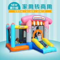 Colorful ice cream house Childrens slide Bouncy castle Outdoor small large household square bouncing bed