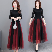 Fashion Shatters Snowspun sweaters Dress Women Fall New Long Sleeves Cashew Slim Temperament Thin 2021 Pop dresses