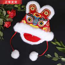 Traditional hand embroidered fish nose male and female baby tiger head hat 100 years old plus cotton baie New Year collection for gift giving baby