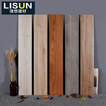 Wood grain tile non-slip floor tile imitation solid wood floor tile bedroom balcony 800 antique brick 150x600 tile