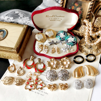 vintage earrings Atlantic Antiquity medieval elegant and refined trendy trendy European and American retro 100 hitch-ear clips T3