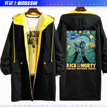 nasa co-names rick and morty clothes rick and morty mens and womens long windbreaker jacket jacket N