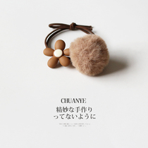 Sichuan wild imitation rabbit hair head rope female autumn and winter Net red 2021 new hair rope temperament cute tie hair Hairband