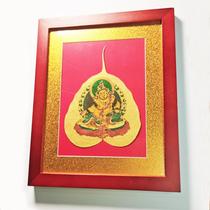 Tibetan Buddhist statues golden true Bodhi tree leaf painting hanging pendulum piece 12 zodiac this life Buddhas birthday Fathers Day gift
