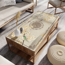 New Chinese style solid wood tea table mat table cloth Chinese style leather table mat waterproof and oil-proof disposable tea table cloth living room