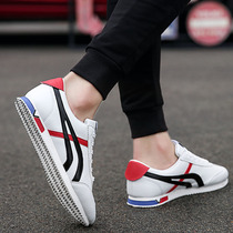 Tide Cards Little White Shoes Men 2022 Summer New Korean version 100 hitch Trendy Genuine Leather Sport Mens Shoes Breathable Casual Board Shoes