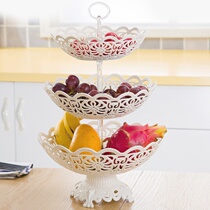 Fruit plate creative cute European multi-layer fruit basket home fruit plate living room three layer dried fruit inventory