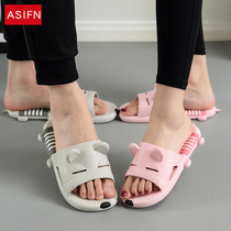  Summer childrens sandals Womens home bedroom bath non-slip wear-resistant parent-child shoes cartoon couple cool slippers men