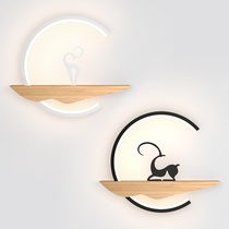  Wall lamp Bedroom bedside lamp Modern simple creative personality art aisle Nordic dining room living room background wall lamp