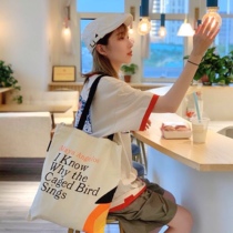 American Out of Print cage Bird Sap Bag Women Summer Casual Hand Lading Shoulder Bag Art Tote Sail Cloth Bag