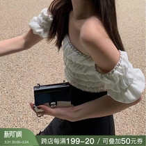 deessesicile 8-fold Sexy hot girl pure desire to wind with a shoulder to rub a small blouse of a small blouse and a short