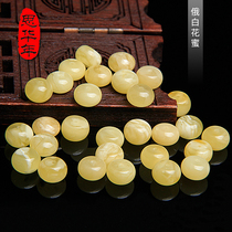 Sihuannian Baltic Natural Amber Russian White nectar Wax Rough abacus beads New beeswax white honey spacer loose beads
