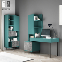 Nordic Computer Desk Desktop Desk Cabinet Minimalist Modern Student Writing Desk Bedroom Desk Integrated With Bookcase Table