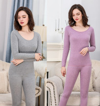 Shuke silk underwear SN906 slim lady no trace heating warm suit long clothes long pants increase 3xl