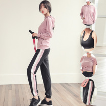 Spring and autumn yoga suit suit womens loose large size sports four-piece sexy fashion fitness exercise quick-drying clothes