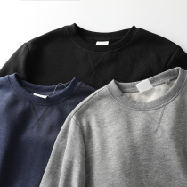  Womens sale foreign trade tail single mens simple basic brushed round neck pullover autumn sports sweater bottoming shirt