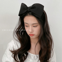 Chuanye solid color bow hair band female Japanese and Korean temperament headband Net Red new simple out pressure hair card headgear