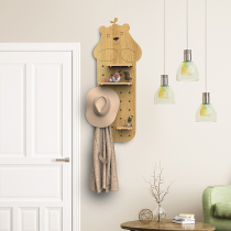 Solid wood creative pattern graphics Wall decoration Wall shelf hole board storage background wall Wall display