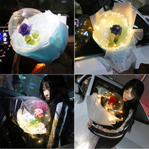 Space Little Princes Rose Bouquet Diy Material Shake-Up Luminous Mesh Red Wave Balloon Watch White Placement Romance