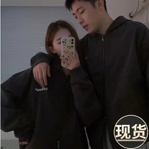 ader autumn and winter new cardigan plus velvet thickened sweater oversize jacket retro zipper hooded couple tops