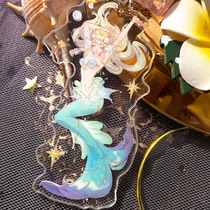 Lappas original acrylic pendant bifacial printed butterfly elf creative bag hanging decoration day system key buckle