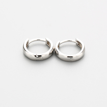 Aperture ear button s925 silver ear ring minimalist cirque silver ear ring female temperament 100 lap small glossy round earring